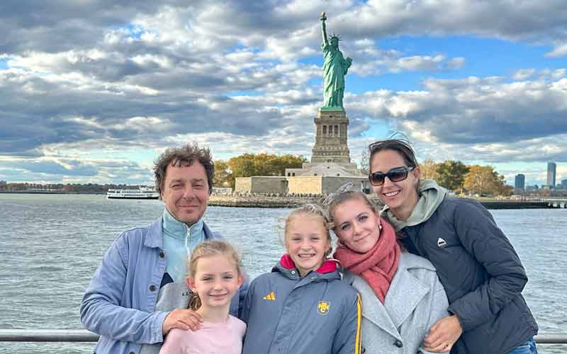 New York skyline cruise view.